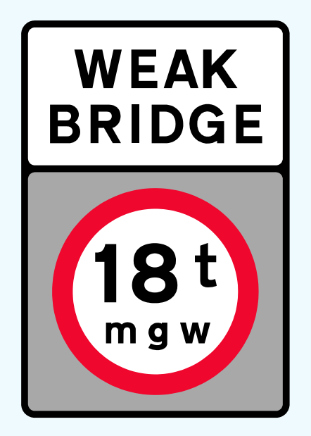 Weak bridge sign