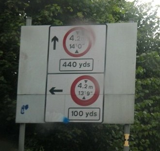 dual width and height signs