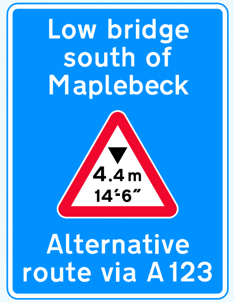 Dual triangular warning sign