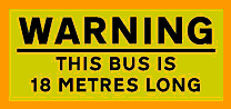 18 metre length warning sign