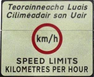 Irish border sign