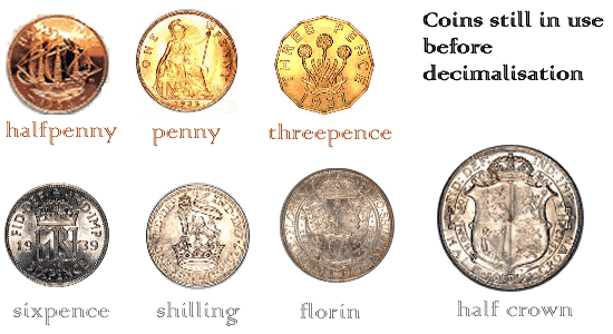 Predecimal coins