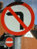 no left turn sign