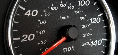 km/h speedometer display